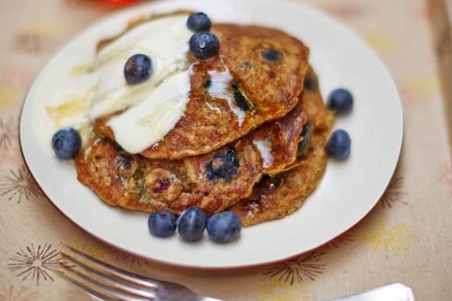 Jamie Oliver's Vegan Blueberry Pancakes