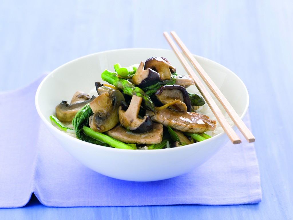 Mushroom & pork stirfry