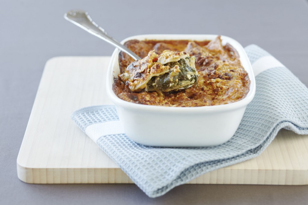 Spinach and feta lasagne 