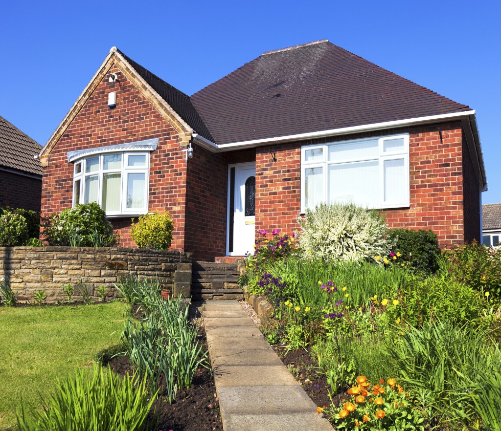Typical english house with a garden