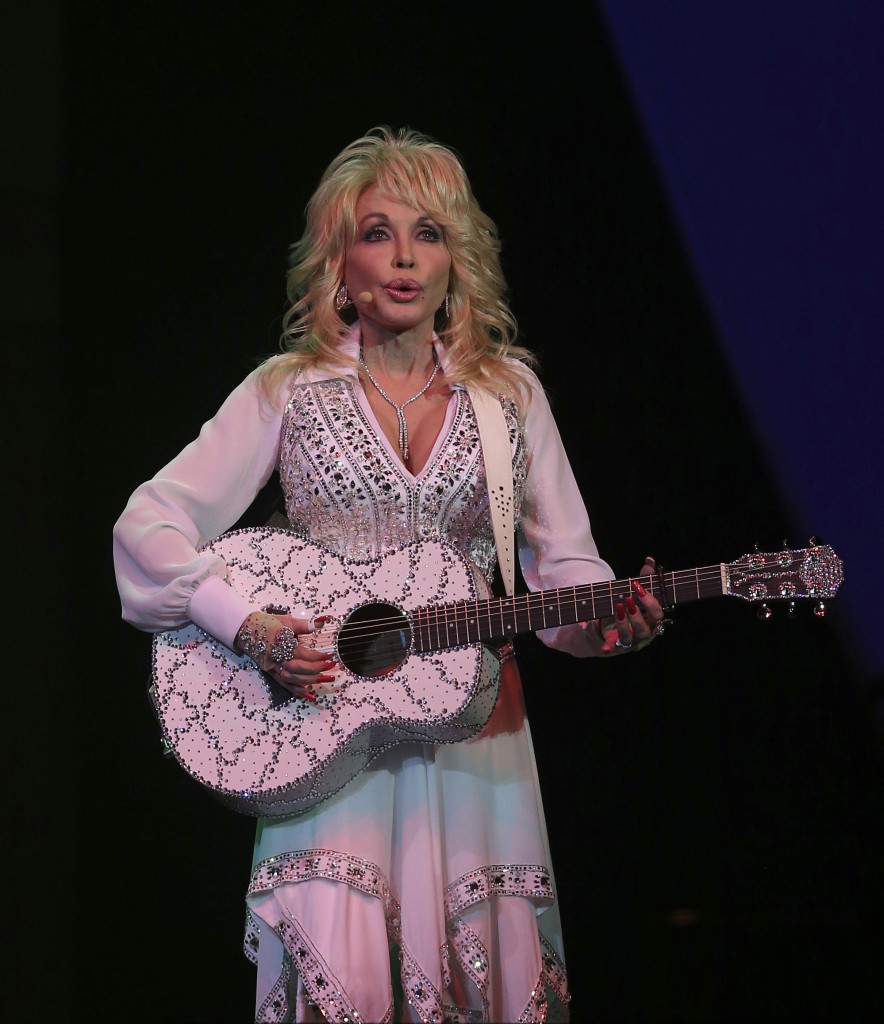 Dolly Parton performing on stage during her Blue Smoke tour in Sydney