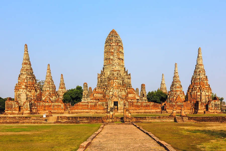 Wat Chaiwatthanaram Temple of Ayutthaya Province.