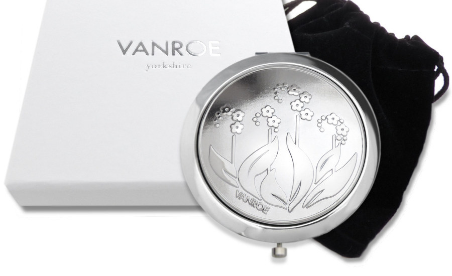 Vanroe forget me not compact mirror gift