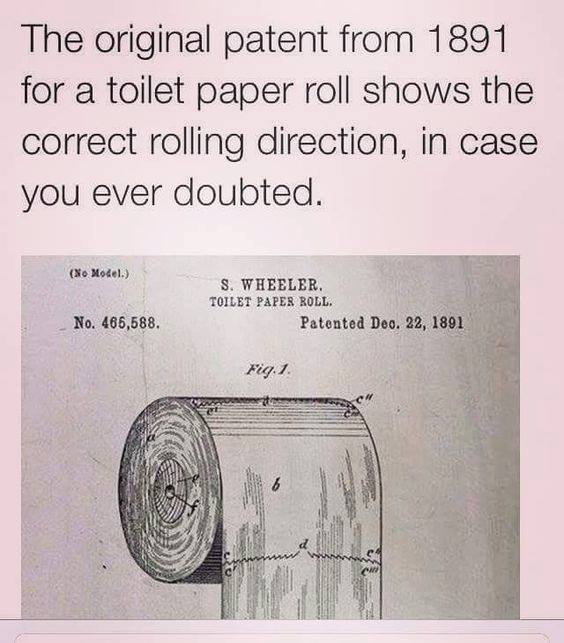toilet roll patent