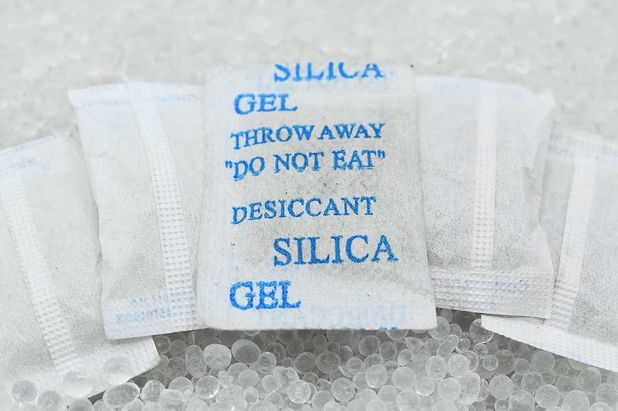 Desiccant silica gel, Silica gel packets